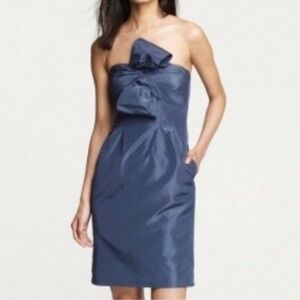 NWT J.Crew Bow Monde Taffeta Strapless Dress Size 2